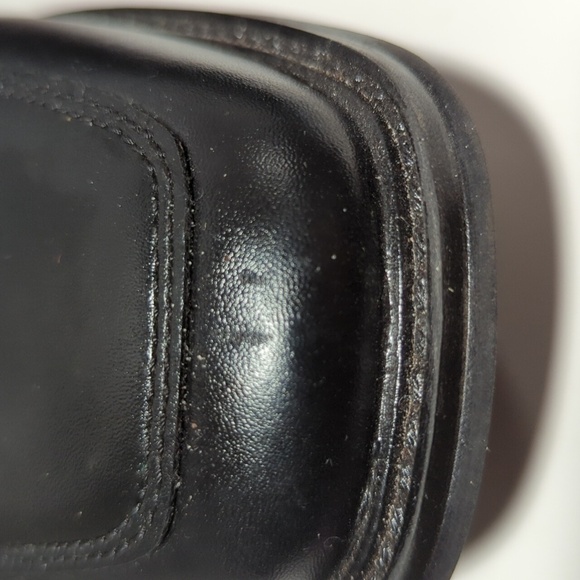 George Men's Slip On Sintetico Black Dress Shoes Size 8.5 - Picture 4 of 10